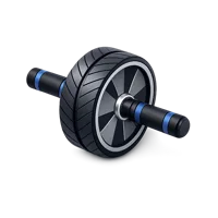 Isometric 3D ab wheel icon for fitness, core workouts, gym equipment, and exercise app visuals