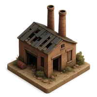 3D isometric icon of Abandoned Factory
