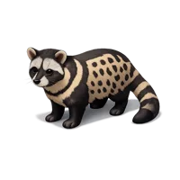 African Civet isometric 3D icon for wildlife, safari, zoo, and nature themed designs