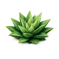 Isometric 3D agave plant icon for desert, botanical, and gardening themed designs