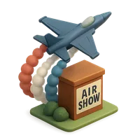 3D isometric icon of Air Show