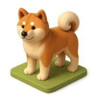 3D isometric icon of Akita