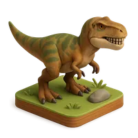3D isometric icon of Albertosaurus