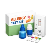 Isometric 3D allergy test kit icon for healthcare, diagnostics, and clinic supply visuals