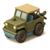 3D isometric icon of Amphibious Vehicle