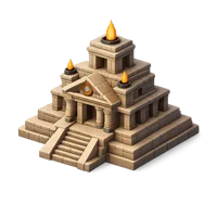 Ancient Temple isometric 3D icon for history, culture, travel, and architecture themed designs