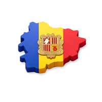 Andorra isometric 3D icon for travel, geography, tourism, and country-related designs