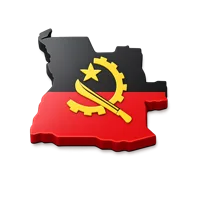 Isometric 3D Angola icon for country, geography, travel, and flag-themed designs