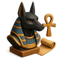 3D isometric icon of Anubis