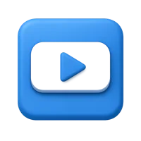 Front-facing app button 3D UI icon for mobile apps, software interfaces, and dashboard controls