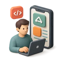 3D isometric icon of App Developer