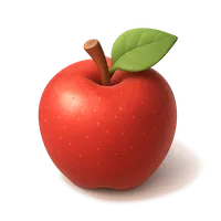 3D isometric icon of Apple