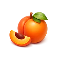 Apricot isometric 3D icon for food, grocery, and nutrition themed designs