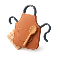 3D isometric icon of Apron