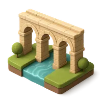 3D isometric icon of Aqueduct
