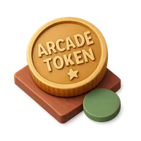 3D isometric icon of Arcade Token