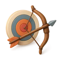 3D isometric icon of Archery