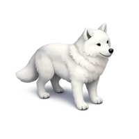 Arctic Wolf isometric 3D icon for free download, featuring a white wolf animal design for wildlife and nature projects.