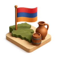 3D isometric icon of Armenia