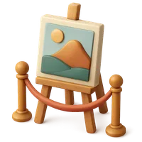 3D isometric icon of Art Exhibition
