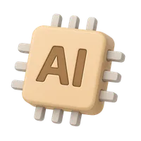 3D isometric icon of Artificial Intelligence