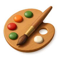 3D isometric icon of Artist Palette