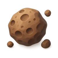 3D isometric icon of Asteroid