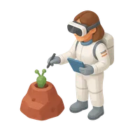 3D isometric icon of Astrobiologist