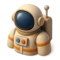 3D isometric icon of Astronaut
