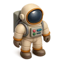3D isometric icon of Astronaut Suit