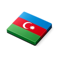 Azerbaijan Flag isometric 3D icon for country, travel, geography, and cultural design projects