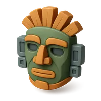 3D isometric icon of Aztec Mask