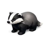 Isometric 3D badger icon, free download for wildlife, animal, and nature themed designs