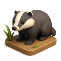3D isometric icon of Badger