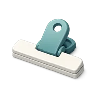 Bag Clip isometric 3D icon for kitchen storage, food sealing, and household organization