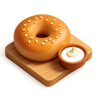 3D isometric icon of Bagel
