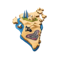 Bahrain isometric 3D icon for travel, geography, and country themed designs