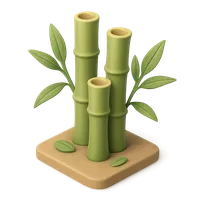 3D isometric icon of Bamboo Grove