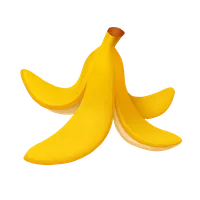 3D isometric icon of Banana Peel
