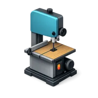 Band Saw isometric 3D icon for workshop, carpentry, and manufacturing design use