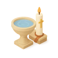 3D isometric icon of Baptism