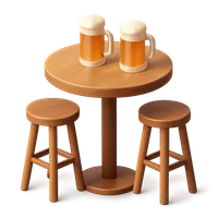3D isometric icon of Bar Table