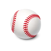 Baseball isometric 3D icon with classic stitched ball design, free to download for sports and recreation projects.