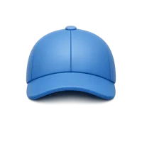Front-facing baseball cap 3D icon for fashion, sports, and shopping UI design