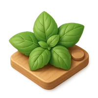 3D isometric icon of Basil