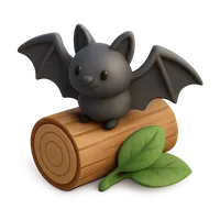 3D isometric icon of Bat