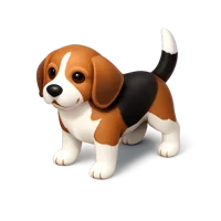 Beagle isometric 3D icon for pet, dog breed, and animal themed designs