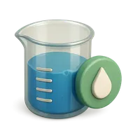 3D isometric icon of Beaker
