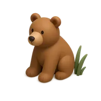 3D isometric icon of Bear