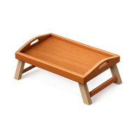 Isometric 3D bed tray icon for bedroom, breakfast in bed, hospitality, and home lifestyle design